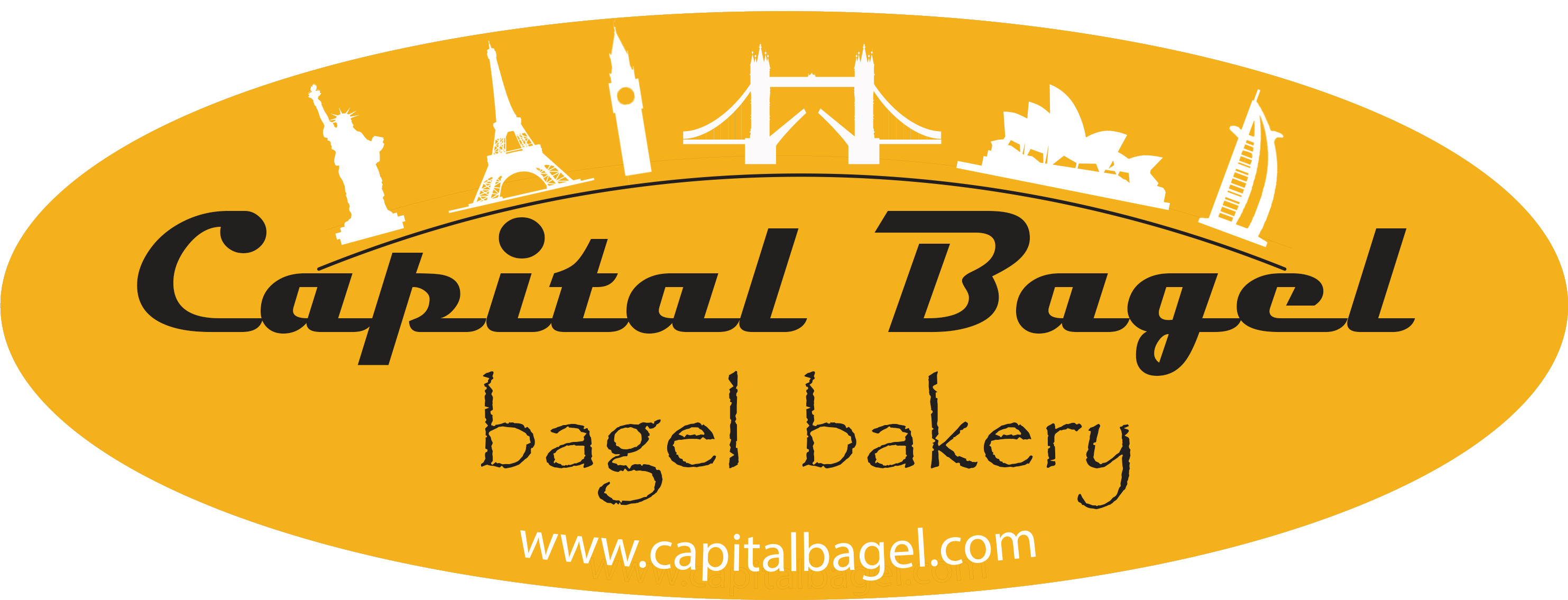 Capital bagel logo with orange colour backing 2023 PNG Good Oct 2023